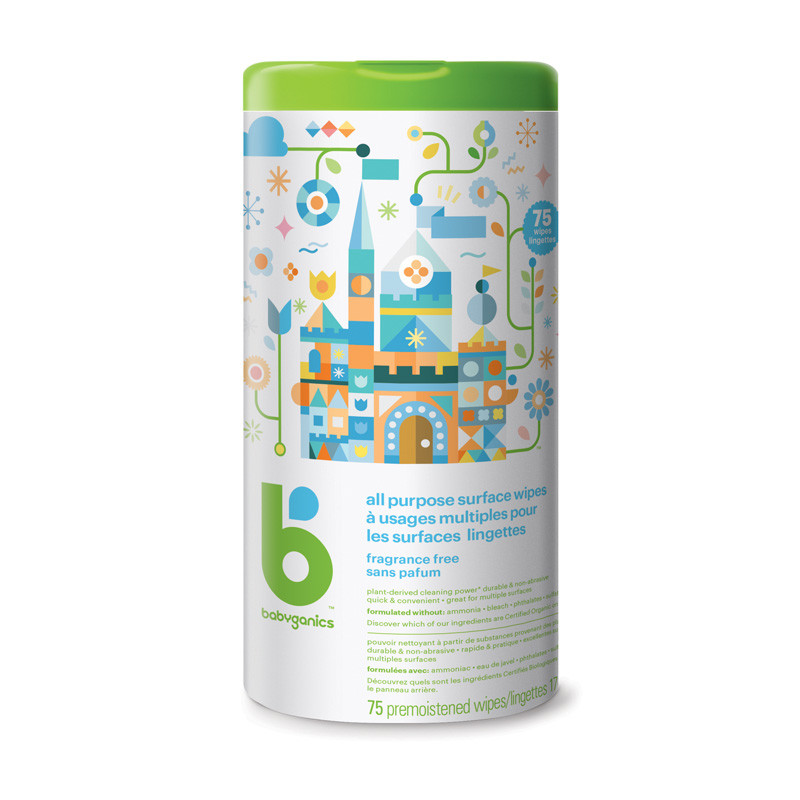 Babyganics All Purpose Wipes Fragrance Free 75 ct